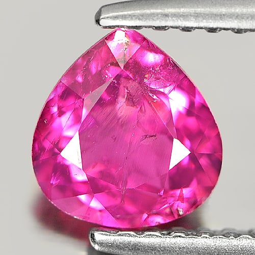 Natural Pinkish Purple Tourmaline Gemstones 0.88 Ct. Pear Shape 6.5 x 6.2 Mm.: Product ID: 807240531 Product Name: Natural Tourmaline Weight: 0.88 CT. Size: 6.5 x 6.2 x 3.6 MM. Shape: Pear Color: Pinkish Purple Clarity:SI Luster: Good Gems Origin: Nigeria Treatment: Unheated Cry