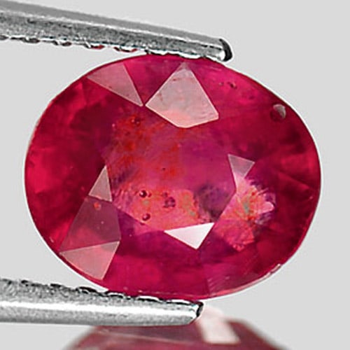Natural Orange Red Ruby Gemstones 2.51 Ct. Oval Shape 7.8 x 6.5 Mm.: Product ID: 805927211 Product Name: Natural Ruby Weight: 2.51 CT. Size: 7.8 x 6.5 x 4.8 MM. Shape: Oval Color: Orange Red Clarity:VSI Luster: Good Gems Origin: Madagascar Treatment: Heated (Lead-glass