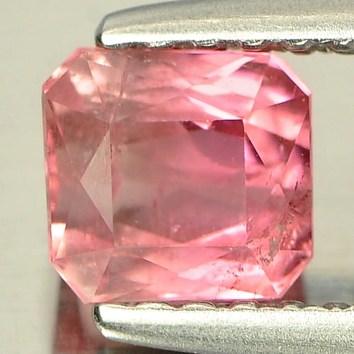 Natural Orangish Pink Tourmaline Gemstones 0.85 Ct. Octagon Shape 5 x 4.7 Mm.: Product ID: 807229913 Product Name: Natural Tourmaline Weight: 0.85 CT. Size: 5 x 4.7 x 4 MM. Shape: Octagon Color: Orangish Pink Clarity:SI Luster: Good Gems Origin: Nigeria Treatment: Unheated Cryst