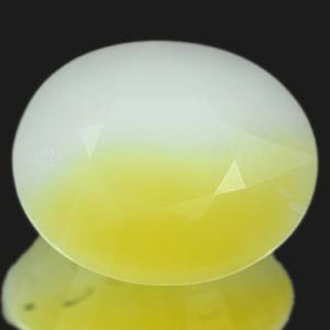 Natural Multi Color White Yellow Opal Gemstones 3.61 Ct. Oval Shape 12.6 x 10 Mm. (1 of 3)
