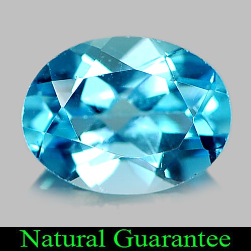 Natural Swiss Blue Topaz Gemstones 1.52 Ct. Oval Shape 8 x 6 Mm.: Product ID: 807161807 Product Name: Natural Blue Topaz Weight: 1.52 CT. Size: 8 x 6 x 4.1 MM. Shape: Oval Color: Swiss Blue Clarity:VVS Luster: Good Gems Origin: Brazil Treatment: Treated Crystal Stru