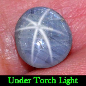 Natural Blue Star Sapphire Gemstones 3.49 Ct. Oval Cabochon Shape 8.5 x 7.7 Mm.: Product ID: 806149332 Product Name: Natural Star Sapphire Weight: 3.49 CT. Size: 8.5 x 7.7 x 4.6 MM. Shape: Oval Cabochon Color: Blue Clarity:Opaque Luster: Good 6 Rays Star Gems Origin: Thailand Trea