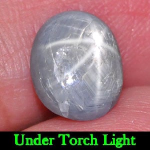 Natural Blue Star Sapphire Gemstones 3.23 Ct. Oval Cabochon Shape 9.8 x 8.2 Mm.: Product ID: 806149334 Product Name: Natural Star Sapphire Weight: 3.23 CT. Size: 9.8 x 8.2 x 3.8 MM. Shape: Oval Cabochon Color: Blue Clarity:Opaque Luster: Good 6 Rays Star Gems Origin: Thailand Trea