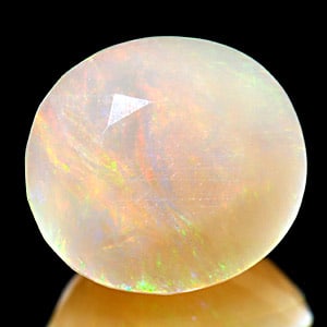 Natural Multi Color Opal Gemstones 3.59 Ct. Oval Shape 11.8 x 10.6 Mm. (1 of 3)