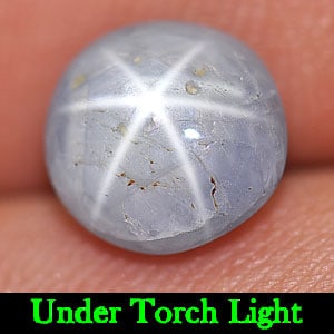 Natural Gray Star Sapphire Gemstones 3.44 Ct. Oval Cabochon Shape 8.5 x 8.4 Mm.: Product ID: 806149322 Product Name: Natural Star Sapphire Weight: 3.44 CT. Size: 8.5 x 8.4 x 4.5 MM. Shape: Oval Cabochon Color: Gray Clarity:Opaque Luster: Good 6 Rays Star Gems Origin: Thailand Trea
