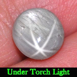Natural Gray Star Sapphire Gemstones 3.71 Ct. Oval Cabochon Shape 9.1 x 8.7 Mm.: Product ID: 806149339 Product Name: Natural Star Sapphire Weight: 3.71 CT. Size: 9.1 x 8.7 x 4.2 MM. Shape: Oval Cabochon Color: Gray Clarity:Opaque Luster: Good 6 Rays Star Gems Origin: Thailand Trea