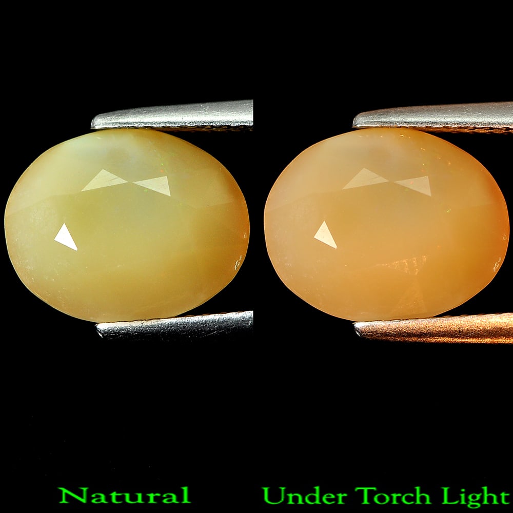 Natural Multi Color Opal Gemstones 3.99 Ct. Oval Shape 12.2 x 9.8 Mm.: Product ID: 818711104 Product Name: Natural Opal Weight: 3.99 CT. Size: 12.2 x 9.8 x 8.1 MM. Shape: Oval Color: Multi Color Clarity:Semi - Transparent Luster: Good Gems Origin: Ethiopia Treatment: Unh