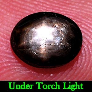 Natural Black Star Sapphire Gemstones 1.43 Ct. Oval Cabochon Shape 7.6 x 6 Mm.: Product ID: 806134786 Product Name: Natural Star Sapphire Weight: 1.43 CT. Size: 7.6 x 6 x 3 MM. Shape: Oval Cabochon Color: Black Clarity:Opaque Luster: Good 6 Rays Star Gems Origin: Thailand Treatme