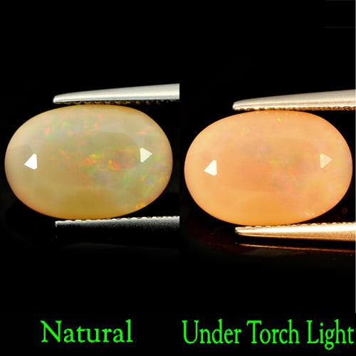 Natural Multi Color Opal Gemstones 3.84 Ct. Oval Shape 14 x 9.7 Mm.: Product ID: 818707349 Product Name: Natural Opal Weight: 3.84 CT. Size: 14 x 9.7 x 6.3 MM. Shape: Oval Color: Multi Color Clarity:Opaque Luster: Good Gems Origin: Ethiopia Treatment: Unheated Crystal 