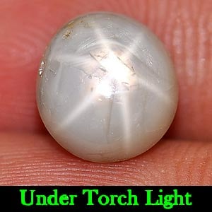 Natural Gray White Star Sapphire Gemstones 3.88 Ct. Oval Cabochon Shape 8.2 x 7.6 Mm.: Product ID: 806149433 Product Name: Natural Star Sapphire Weight: 3.88 CT. Size: 8.2 x 7.6 x 6 MM. Shape: Oval Cabochon Color: Gray White Clarity:Opaque Luster: Good 6 Rays Star Gems Origin: Thailand 