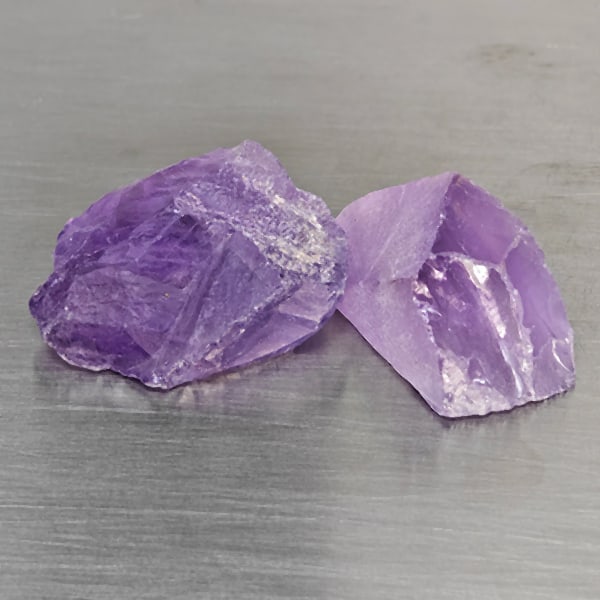 Natural Purple Amethyst Gemstones 45.68 Ct. 2 Pcs. Rough Shape 25 x 18: Product ID: 800325807 Product Name: Natural Rough Weight: 45.68 CT. Size: 25 x 18 MM. Shape: Rough Mixed Shape Color: Purple Clarity:None Luster: None Gems Origin: Brazil Treatment: Unheated Crystal S
