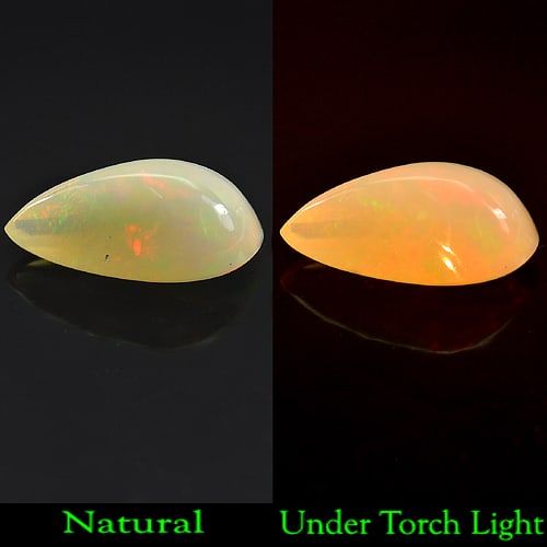 Natural Multi Color Opal Gemstones 3.13 Ct. Pear Cabochon Shape 14.9 x 8 Mm.: Product ID: 818707927 Product Name: Natural Opal Weight: 3.13 CT. Size: 14.9 x 8 x 6.3 MM. Shape: Pear Cabochon Color: Multi Color Clarity:Opaque Luster: Good Gems Origin: Ethiopia Treatment: Unheated