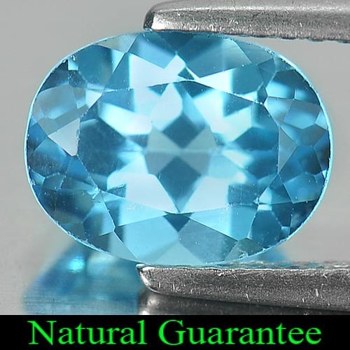 Natural Swiss Blue Topaz Gemstones 2.36 Ct. Oval Shape 9 x 7 Mm.: Product ID: 807161330 Product Name: Natural Blue Topaz Weight: 2.36 CT. Size: 9 x 7 x 5 MM. Shape: Oval Color: Swiss Blue Clarity:VVS Luster: Good Gems Origin: Brazil Treatment: Treated Crystal Struct