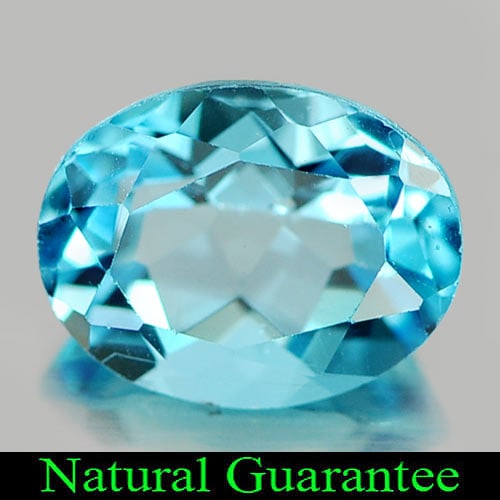 Natural Swiss Blue Topaz Gemstones 2.46 Ct. Oval Shape 9.1 x 7.1 Mm.: Product ID: 807161679 Product Name: Natural Blue Topaz Weight: 2.46 CT. Size: 9.1 x 7.1 x 5.1 MM. Shape: Oval Color: Swiss Blue Clarity:VVS Luster: Good Gems Origin: Brazil Treatment: Treated Crystal 