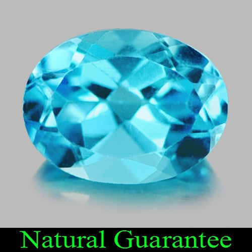 Natural Swiss Blue Topaz Gemstones 1.50 Ct. Oval Shape 7.8 x 6 Mm.: Product ID: 807161784 Product Name: Natural Blue Topaz Weight: 1.50 CT. Size: 7.8 x 6 x 4.2 MM. Shape: Oval Color: Swiss Blue Clarity:VVS Luster: Good Gems Origin: Brazil Treatment: Treated Crystal St