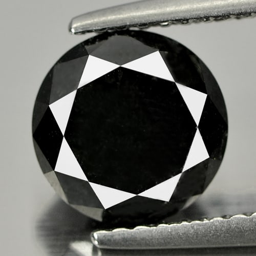 Natural Loose Black Diamond 2.64 Ct. Round Brilliant Cut Size 7.7 Mm.: Product ID: 802102175 Product Name: Natural Enhanced Diamond Weight: 2.64 CT. Size: 7.7 x 7.7 x 6.1 MM. Shape: Round Brilliant Cut Color: Black Clarity:Opaque Luster: Good Gems Origin: Belgium Treatme