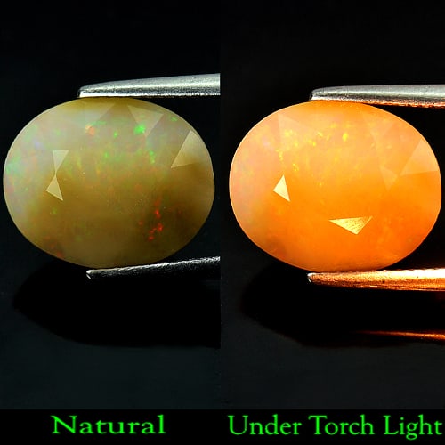 Natural Yellow Color Opal Gemstones 5.52 Ct. Oval Cabochon Shape 14.7 x 12 Mm.: Product ID: 818711597 Product Name: Natural Opal Weight: 5.52 CT. Size: 14.7 x 12 x 7.5 MM. Shape: Oval Color: Yellow Clarity:Opaque Luster: Good Gems Origin: Ethiopia Treatment: Unheated Crystal Stru