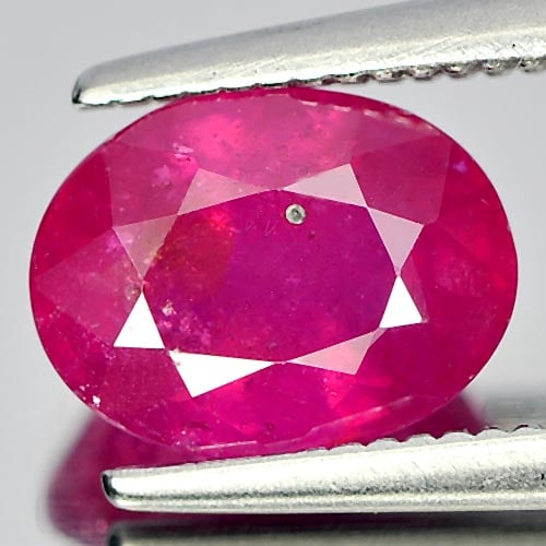 Natural Purplish Pink Ruby Gemstones 2.01 Ct. Oval Shape 8.1 x 6.1 Mm.: Product ID: 805926756 Product Name: Natural Ruby Weight: 2.01 CT. Size: 8.1 x 6.1 x 4.4 MM. Shape: Oval Color: Purplish Pink Clarity:VSI Luster: Good Gems Origin: Mozambique Treatment: Heated (Lead-gl