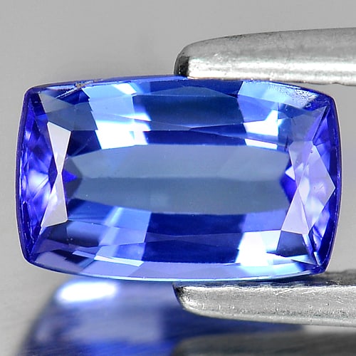 Natural Blue Tanzanite Gemstones 1.28 Ct. Cushion Shape 7.9 x 5 Mm.: Product ID: 807009189 Product Name: Natural Tanzanite Weight: 1.28 CT. Size: 7.9 x 5 x 3.2 MM. Shape: Cushion Color: Blue Clarity:VSI Luster: Very Good Gems Origin: Tanzania Treatment: Heated Crystal 