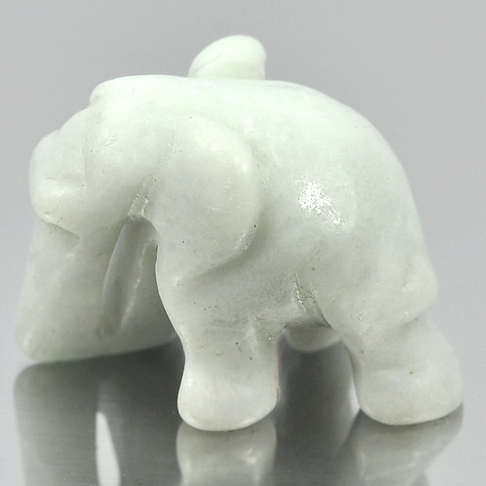 Natural Multi Color White Jade Gemstones 52.11 Ct. Elephant Carving Shape 25 x 18 Mm.: Product ID: 819813071 Product Name: Natural Jade Weight: 52.11 CT. Size: 25 x 18 x 16 MM. Shape: Elephant Carving Color: White Clarity:Opaque Luster: Good Gems Origin: Thailand Treatment: Unheated Cry
