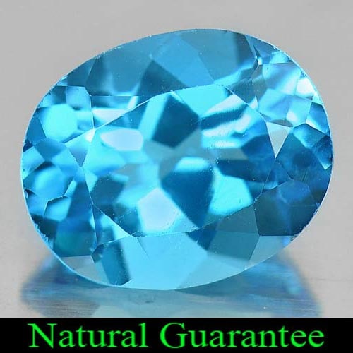 Natural Swiss Blue Topaz Gemstones 4.79 Ct. Oval Shape 11 x 9 x 6 Mm.: Product ID: 807160595 Product Name: Natural Blue Topaz Weight: 4.79 CT. Size: 11 x 9 x 6 MM. Shape: Oval Color: Swiss Blue Clarity:VVS Luster: Good Gems Origin: Brazil Treatment: Treated Crystal Struc