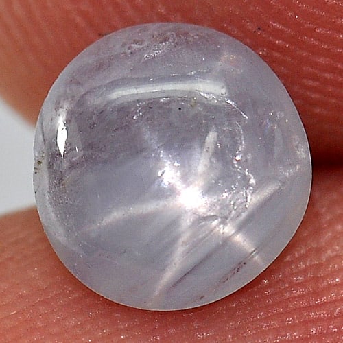 Natural Blue Star Sapphire Gemstones 1.45 Ct. Oval Cabochon Shape 7 x 6.6 Mm.: Product ID: 806127481 Product Name: Natural Star Sapphire Weight: 1.45 CT. Size: 7 x 6.6 x 3.1 MM. Shape: Oval Color: Blue Clarity:Opaque Luster: Good 6 Rays Star Gems Origin: Thailand Treatment: Unhe
