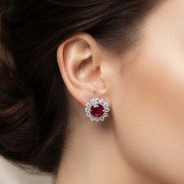 Natural Red Ruby Real 925 Sterling Silver Jewelry Earring 3.63 Grams: Product ID: 808500284 Product Type: 925 Sterling Silver Fine Jewelry Jewelry Weight: 3.63 Grams. Gemstones Color: Red Metal: Solid Silver 92.5%. Gemstone Detail: Ruby At Your Service: At Treasure of G