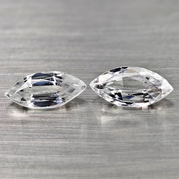 Natural White Color Zircon Gemstones 1.68 Ct. 2 Pcs. Marquise Shape 8 x 3.6 Mm.: Product ID: 807742952 Product Name: Natural Zircon Weight: 1.68 CT. Size: 8 x 3.6 x 2.9 MM. Shape: Marquise Color: White Clarity:VSI Luster: Good Gems Origin: Cambodia Treatment: Heated Crystal Struct