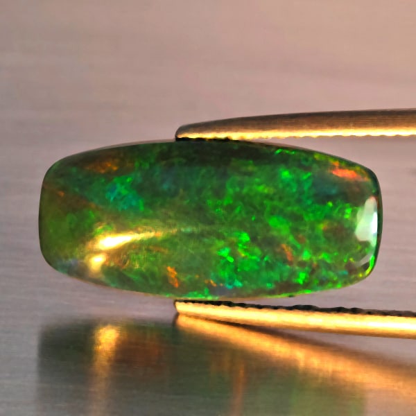 Natural Multi Color Play Of Color Rainbow Opal Gemstones 2.77 Ct. Cusihon Cabochon Shape19.4 x 9.2 (1 of 3)