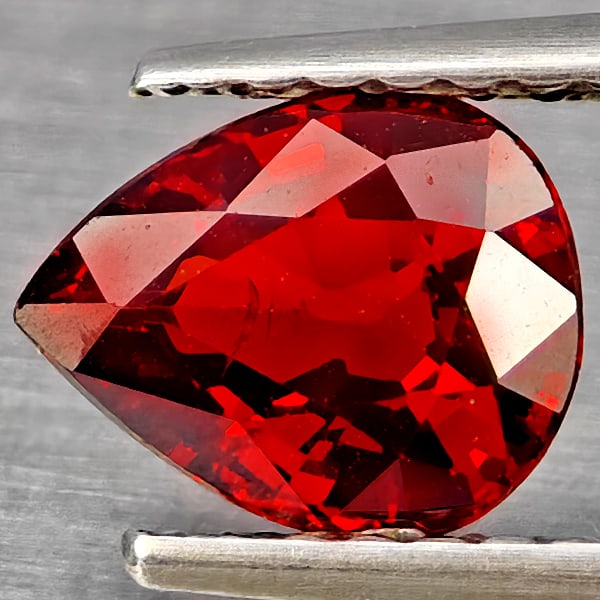 Natural Orangish Red Spessartine Garnet Gemstones 1.12 Ct. Pear Shape 7.2 x 5.8 Mm.: Product ID: 802937354 Product Name: Natural Garnet Weight: 1.12 CT. Size: 7.2 x 5.8 x 3.5 MM. Shape: Pear Shape Color: Orangish Red Clarity:SI1 Luster: Good Gems Origin: Namibia Treatment: Unheated Cr