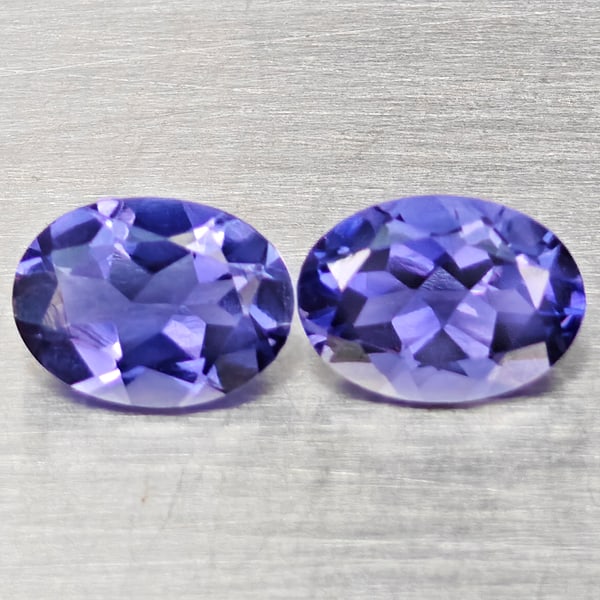Natural Violetish Blue Iolite Gemstones 1.18 Ct. 2 Pcs. Oval Shape 7 x 5 Mm.: Product ID: 803804869 Product Name: Natural Iolite Weight: 1.18 CT. Size: 7 x 5 x 3 MM. Shape: Oval Shape Color: Violetish Blue Clarity:VSI Luster: Good Gems Origin: Madagascar Treatment: Unheated Cry