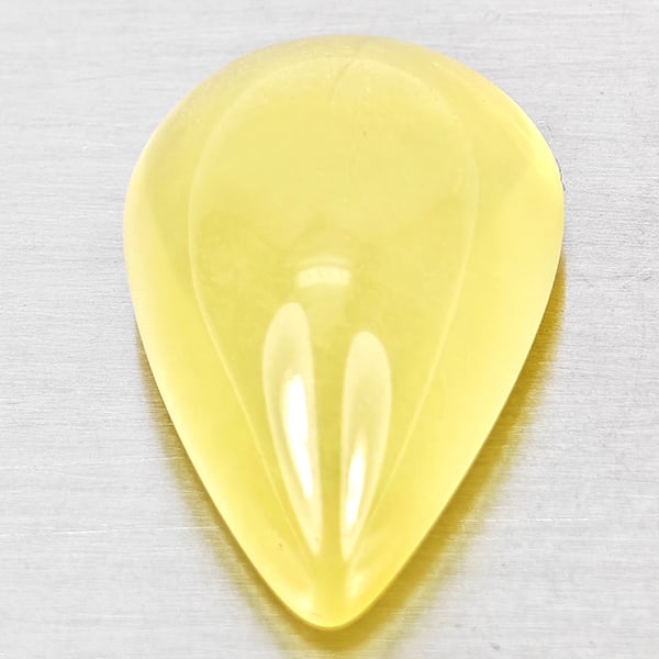 Natural Yellow Lemon Quartz Gemstones 20.62 Ct. Pear Cabochon Shape 22 x 14.8 Mm.: Product ID: 805530060 Product Name: Natural Quartz Weight: 20.62 CT. Size: 22 x 14.8 x 10 MM. Shape: Pear Cabochon Color: Yellow Clarity:None Luster: Good Gems Origin: Brazil Treatment: Unheated Cryst