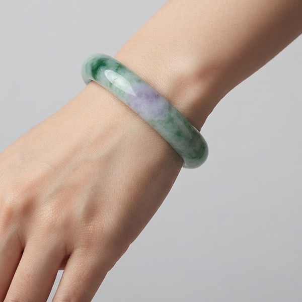 Natural Multi-Color Jade Gemstones Bangle 345.39 Ct. Diameter 59 Mm.: Product ID: 819815416 Product Name: Natural Jade Weight: 345.39 CT. Size: 78 x 59 x 14 MM. Shape: Round Color: Multi-Color Clarity:Opaque Luster: Good Gems Origin: Thailand Treatment: Unheated Crystal