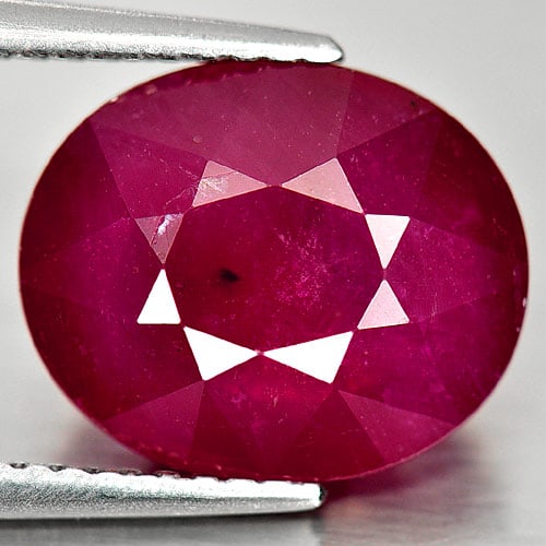 Natural Purplish Red Ruby Gemstones 5.94 Ct. Oval Shape 11.8 x 9.8 Mm.: Product ID: 805931181 Product Name: Natural Ruby Weight: 5.94 CT. Size: 11.8 x 9.8 x 5.4 MM. Shape: Oval Color: Purplish Red Clarity:SI1 Luster: Good Gems Origin: Madagascar Treatment: Heated Lead-gla