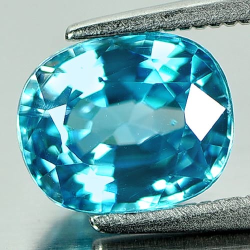 Natural Blue Zircon Gemstones 3.27 Ct. VS Oval Shape 8.6 x 7 Mm.: Product ID: 807728124 Product Name: Natural Zircon Weight: 3.27 CT. Size: 8.6 x 7 x 4.9 MM. Shape: Oval Color: Blue Clarity:VS Luster: Very Good Gems Origin: Cambodia Treatment: Heated Crystal Structu