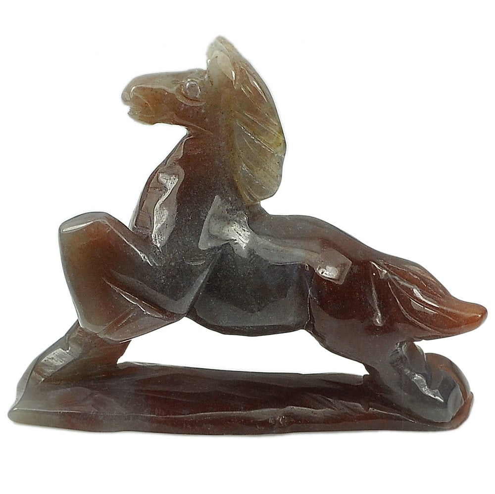 Natural Red Jasper Gemstones 267.51 Ct. Horse Carving Shape 72 x 60 Mm. (1 of 3)