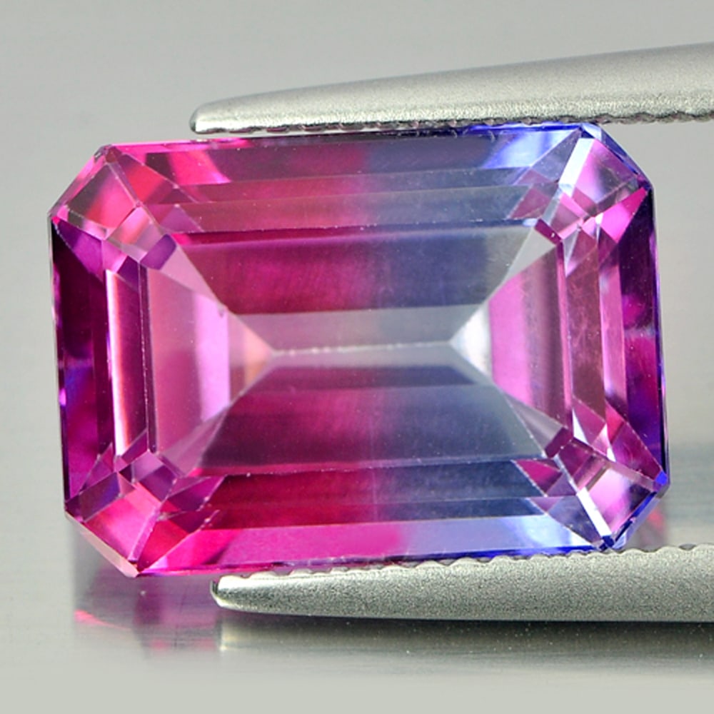 Natural Pure Pink Sky Blue Topaz Gemstones 9.94 Ct. Octagon Shape 14 x 10 Mm. (1 of 3)