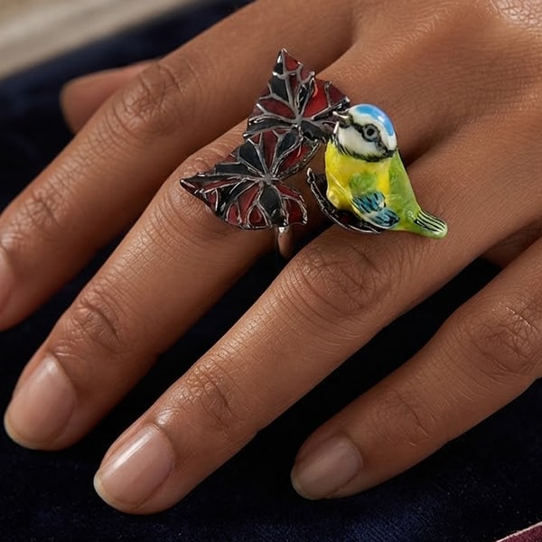 925 Sterling Silver 6.76 Grams Oxidize Bird and LeafDesign Ring Size 8: Product ID: 281210021 Product Name: Sterling Silver Ring Product Type: 925 Sterling Silver Fine Jewelry Jewelry Weight: 6.76 Grams. Ring Size: 8 Resizable(Fee) Gemstones Color: Multi-Color Metal: Soli