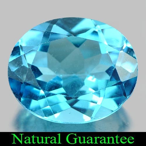 Natural Swiss Blue Topaz Gemstones 5.33 Ct. Oval Shape 12 x 10 Mm.: Product ID: 807161162 Product Name: Natural Blue Topaz Weight: 5.33 CT. Size: 12 x 10 x 5.9 MM. Shape: Oval Color: Swiss Blue Clarity:VSI Luster: Good Gems Origin: Brazil Treatment: Treated Crystal St
