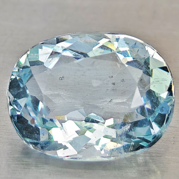 Natural Light Blue Aquamarine Gemstones 1.22 Ct. Oval Shape 8 x 6.4 Mm.: Product ID: 800812357 Product Name: Natural Aquamarine Weight: 1.22 CT. Size: 8 x 6.4 x 4.1 MM. Shape: Oval Color: Light Blue Clarity:VSI - SI1 Luster: Good Gems Origin: Brazil Treatment: Unheated Cry