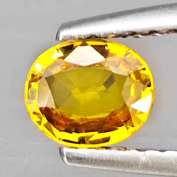 Natural Yellow Sapphire Gemstones 0.50 Ct. Oval Shape 5.8 x 4.8 Mm.: Product ID: 806163041 Product Name: Natural Yellow Sapphire Weight: 0.50 CT. Size: 5.8 x 4.8 x 2.3 MM. Shape: Oval Color: Yellow Clarity:VSI Luster: Good Gems Origin: Thailand Treatment: Heated Crysta