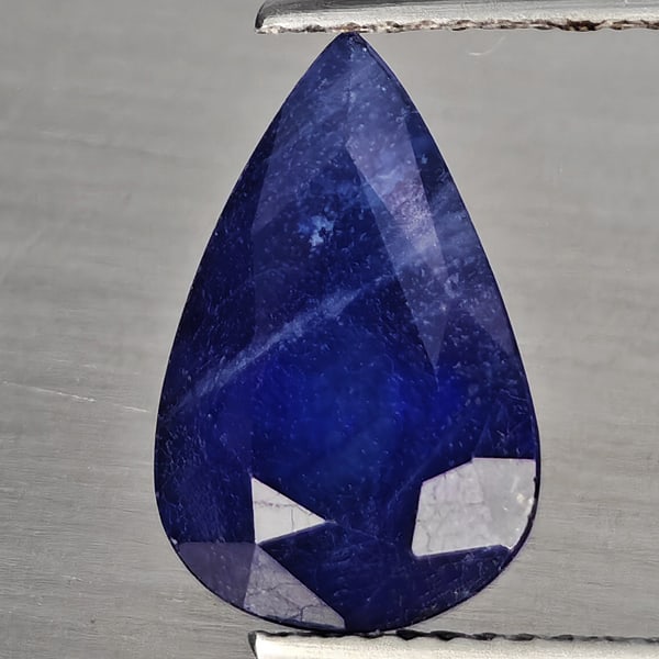 Natural Blue Sapphire Gemstones 5.39 Ct. Pear Shape 13.5 x 9 Mm.: Product ID: 806012516 Product Name: Natural Blue Sapphire Weight: 5.39 CT. Size: 13.5 x 9 x 6 MM. Shape: Pear Shape Color: Blue Clarity:SI1 Luster: Good Gems Origin: Madagascar Treatment: Heated (Lead