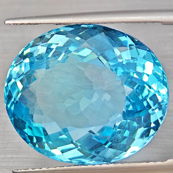 Natural Baby Blue Color Topaz Gemstones 25.16 Ct. Oval Shape 19.5 x 16.5 Mm.: Product ID: 807168510 Product Name: Natural Blue Topaz Weight: 25.16 CT. Size: 19.5 x 16.5 x 10 MM. Shape: Oval Shape Color: Baby Blue Color Clarity:VVS - VSI Luster: Very Good Gems Origin: Brazil Tre
