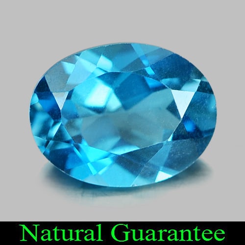 Natural London Blue Topaz Gemstones 2.02 Ct. Oval Shape 9 x 7 Mm.: Product ID: 807160904 Product Name: Natural Blue Topaz Weight: 2.02 CT. Size: 9 x 7 x 4.4 MM. Shape: Oval Color: London Blue Clarity:VVS Luster: Good Gems Origin: Brazil Treatment: Treated Crystal Str