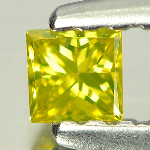 Natural Yellow Diamond 0.09 Ct. Square Princess Cut 2.7 x 2.6 Mm.: Product ID: 802104385 Product Name: Natural Enhanced Diamond Weight: 0.09 CT. Size: 2.7 x 2.6 x 1.7 MM. Shape: Square Princess Cut Color: Yellow Clarity:VVS Luster: Good Gems Origin: Belgium Treatment
