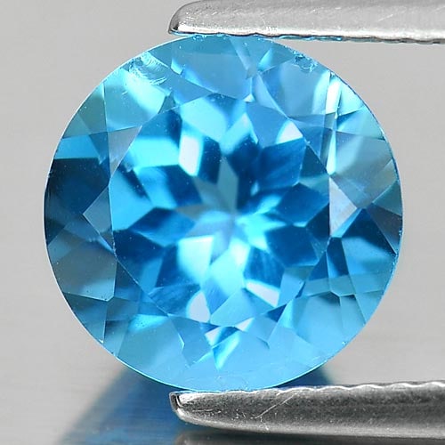 Natural Swiss Blue Topaz Gemstones 3.41 Ct. Round Shape 9.2 Mm. (1 of 3)