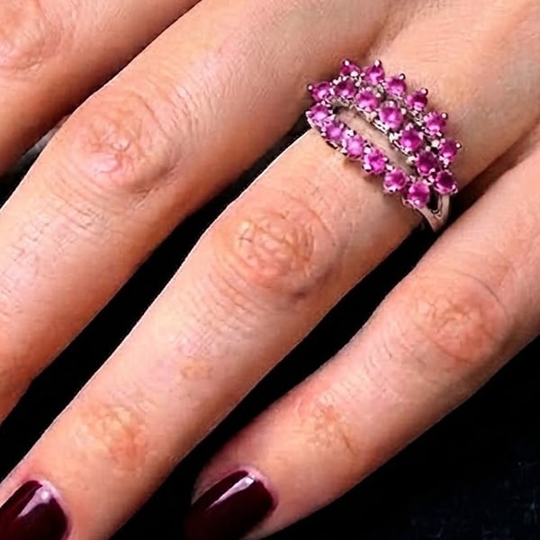 925 Sterling Silver Ring Jewelry with Pink Cubic Zirconia 3.14 Grams Size 7: Product ID: 816300103 Product Name: Natural Fashion Jewelry Weight: 0.00 CT. Size: 1.7 x 1.7 x 0.5 MM. Shape: Round Color: Pink Clarity:IF Luster: Good Gems Origin: Russia Treatment: Treated Crystal S