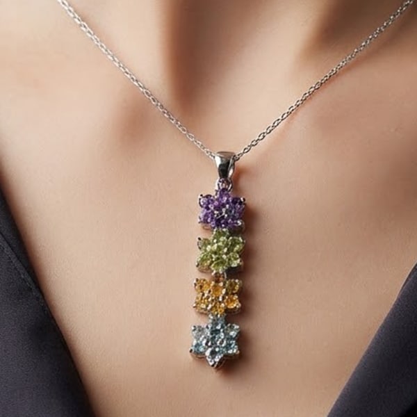 Natural Amethyst Peridot Citrine Topaz Gemstones 925 Sterling Silver Pendant Jewelry 3.97 Grams: Product ID: 281130018 Product Type: 925 Sterling Silver Fine Jewelry Jewelry Weight: 3.97 Grams. Gemstones Color: Multi-Color Metal: Solid Silver 92.5%. Gemstone Detail: Round Purple Natural Amethyst 