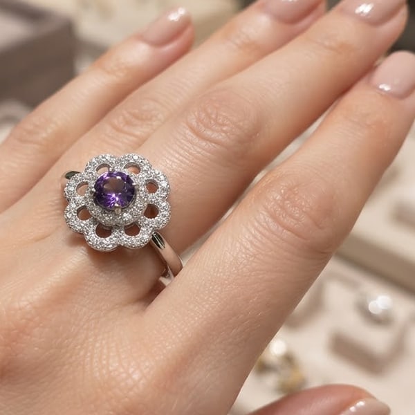 Natural Purple Amethyst with 925 Sterling Silver Ring Jewelry 2.82 Grams Size 7: Product ID: 280510119 Product Name: Sterling Silver Ring Product Type: 925 Sterling Silver Fine Jewelry Jewelry Weight: 2.82 Grams. Ring Size: 7 Resizable(Fee) Gemstones Color: Purple Metal: Solid Sil