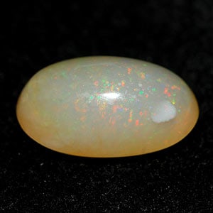 Natural Multi Color Opal Gemstones 5.25 Ct. Oval Cabochon Shape 15.8 x 9.5 Mm.: Product ID: 818707779 Product Name: Natural Opal Weight: 5.25 CT. Size: 15.8 x 9.5 x 6.4 MM. Shape: Oval Cabochon Color: Multi Color Clarity:Semi - Transparent Luster: Good Gems Origin: Ethiopia Treat